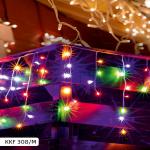 LED-es fényfüggöny, 300 db színes LED