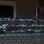 LED-es fényfüzér, 100LED, 8pr., hidegfehér, kültéri