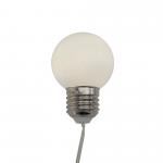 LED-es villanykörte fényfüzér, 20 LED, melegfehér