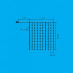 Micro LED-es fényfüggöny, beltéri, smart, 3x2,4m,10 füzér / 24LED, RGB