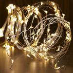 Micro LED-es fényfüzér-köteg,  10 füzér / 20 LED, melegfehér, kültéri kivitel