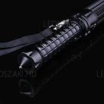 AKKUS TELESZKÓPOS Biztonsági őr led lámpa. Karabíneres markolat, bordázott felület, fémház, alul üvegablaktörő, erős 5W Cree leddel