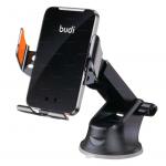 Budi 15W vezetéknélküli (wireless), autós telefon tartó és töltő 1 év gar.