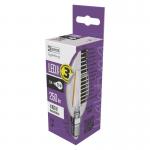 LED filament égő, gyertya, 2W, 250lm, E14, 4100K