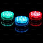 Medence világítás RGB távvezérelhető 3db AAA elemmel működik 200 Lumen IP68