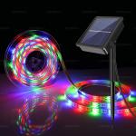 Napelemes színes kültéri 5m-es LEDszalag szett