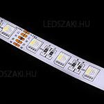 RGB+CW LED szalag, 24V, 60 SMD/m, nem vízálló, RGB+hideg fehér fény