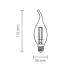 LED gyertya, E14, C35, 4W, 230V, semleges fehér fény