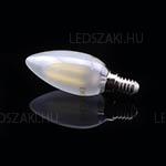 Opálbúrás Retro LED gyertya izzó E14 (4Watt/300°) COG LED izzószálas